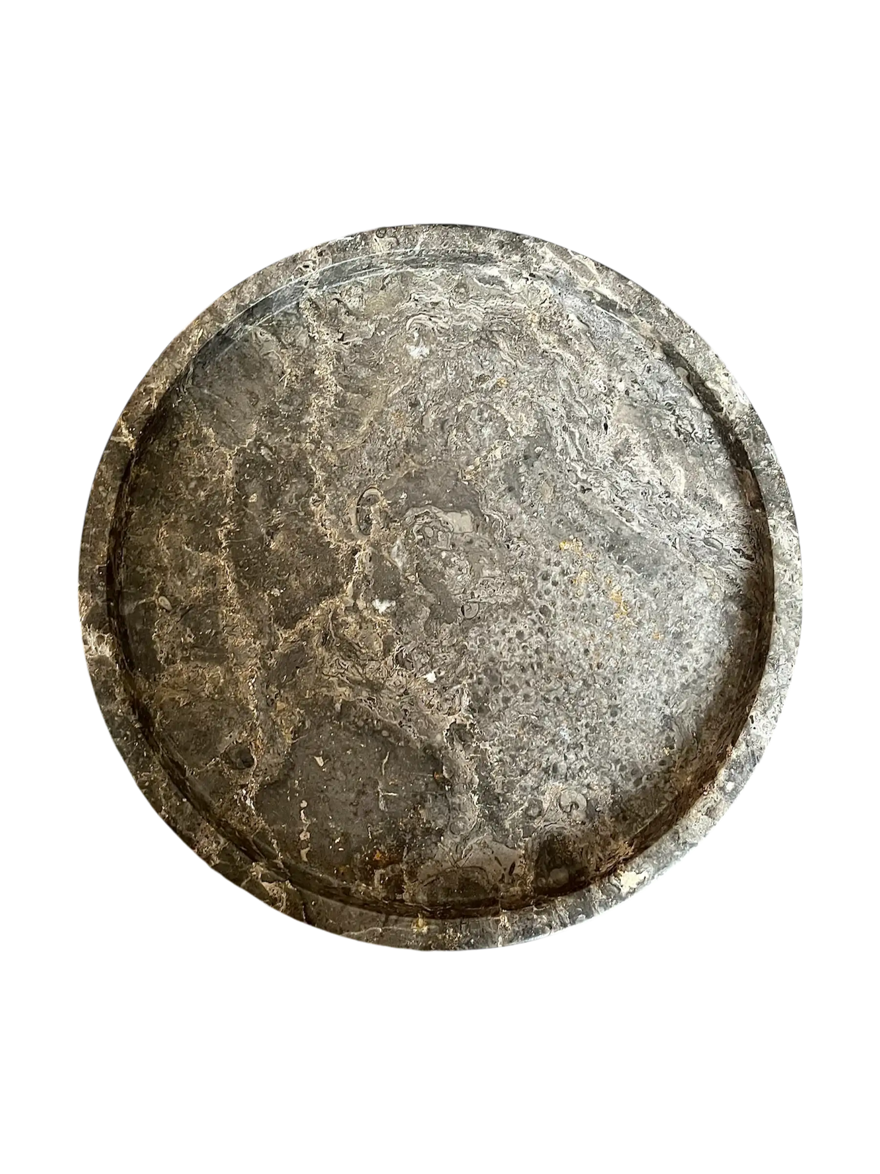 Grey Marble Round Plate
